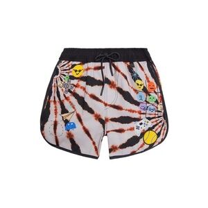 Agua Bendita Tie-Dye Graphic swim Shorts